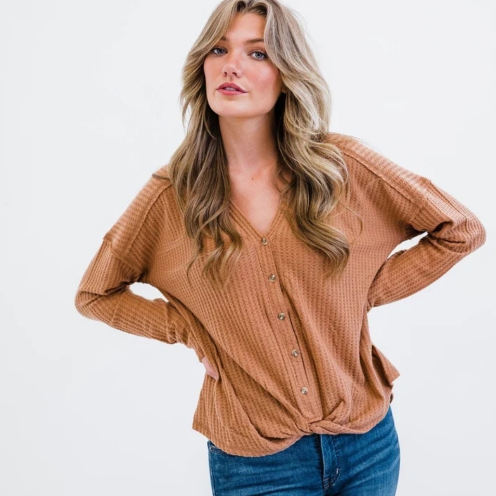 NWT New In Boutique Oversized Waffle Pattern Thermal